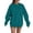 Blackish Green, variant on Women's Oversized Pocket Hoodie Round Neck Casual Pullover Comfortable Lounge Wear Sweatshirt L Size Beige