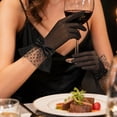 thumbnail image 4 of Women Mesh Gloves Wedding Tea Party Elegant Short Novelty Bridal Gloves for Wedding Opera Party, 4 of 5