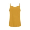 thumbnail image 5 of Linen Tank Tops for Women V Neck Spaghetti Strap Camisole Causal Sleeveless Gauze Blouse Summer Flowy Cami Shirt,Yellow ,L, 5 of 8