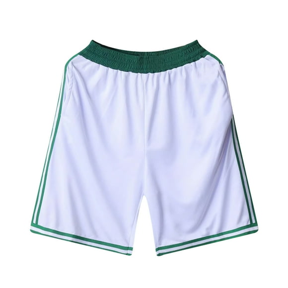 Running Pants Men Men's Athletic Basketball Shorts Mesh Thin Breathable Quick Dry Activewear with Pockets Pantalon Survetement Homme White L