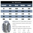 thumbnail image 2 of Dresfit Plaid Pullover Men Drawstring Flannel Patchwork Hoodies Quilted Long Sleeve Button Down Winter Fall Shirts Color Block Oversized Button Up Shirt Gray XL, 2 of 4