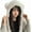 Off White Bear Ear Hat, variant on Winter Cute Plush Bear Ear Hat Women Warm Faux Fur Beanie Trapper Hat with Strap Ear Flap Windproof Thick Fuzzy Cap Costume
