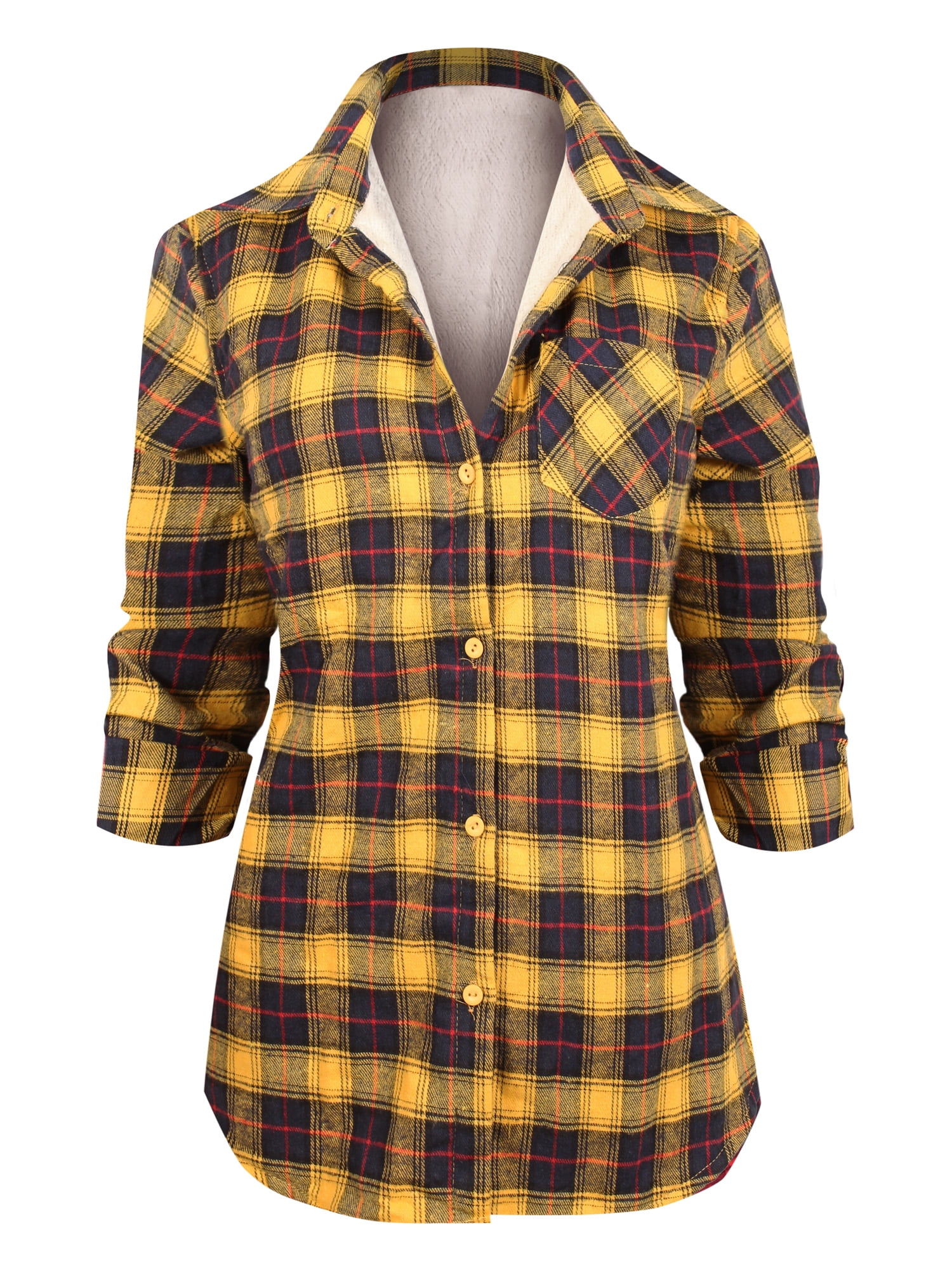 womens flannel button down