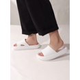 thumbnail image 2 of Women's Fashionable Solid Color Slippers In Rose Red With Neon Pink Single Strap, 2 of 4