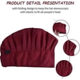 thumbnail image 2 of Yjmei 2 Gorros de Chef para Adultos, Gorro de Chef Rojo para Hombres y Mujeres, Gorro de Cocina Ajustable con Elástico, Gorro de Chef Profesional Reutilizable, 2 of 5