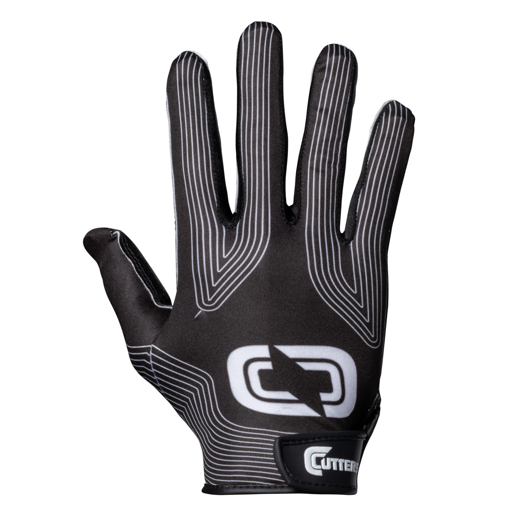 Cutters, Epic Football Receiver Gloves, Adult, L/XL, Black