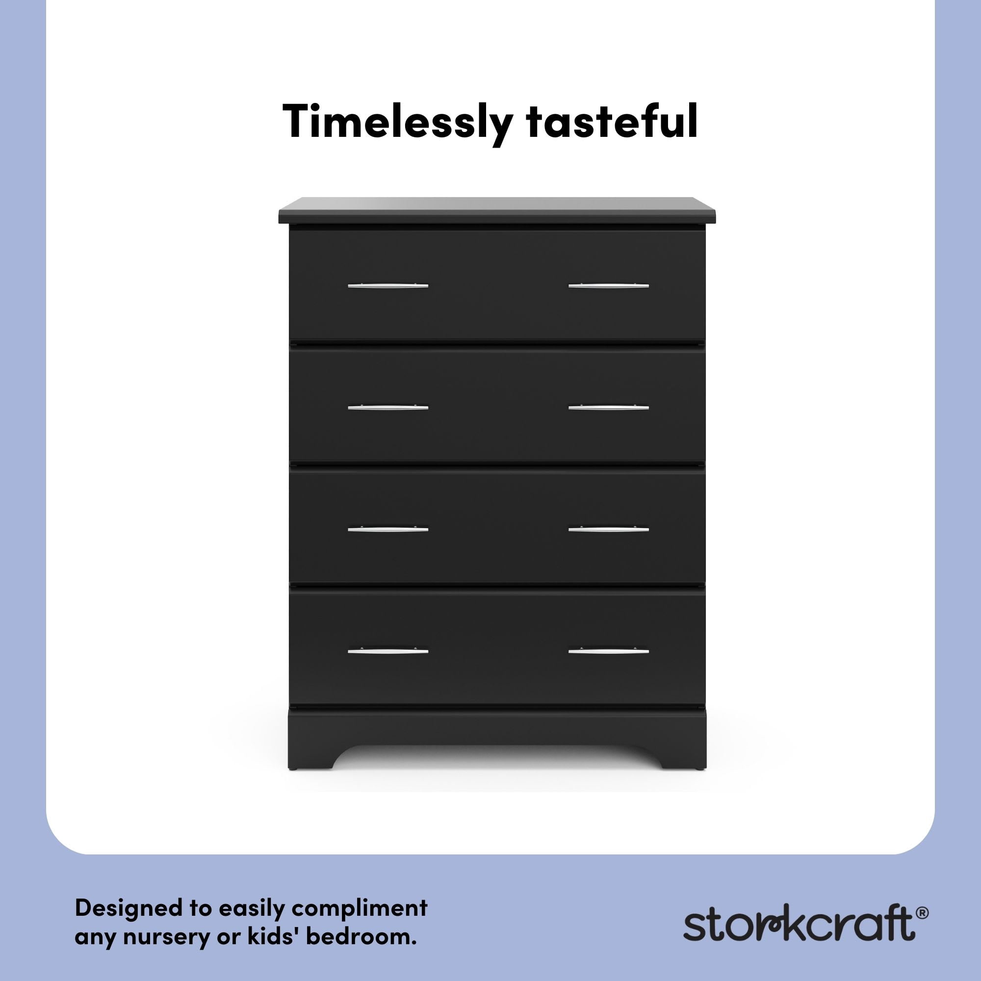 Storkcraft Brookside 4 Drawer Chest - Black