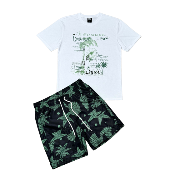 Genuine Mens Summer Holiday Tshirt Short Set Streetwear Fashion
