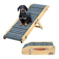 thumbnail image 1 of Dog Ramp for Bed - 34â Length Foldable Ramp for Small Dogs to Get on Beds, Couch, or Sofa - Portable Wooden Design with 4 Adjustable Steps up to 19â Height & 200 lbs, 1 of 8