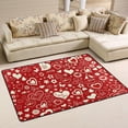thumbnail image 2 of SKYSONIC Valentine Day Hearts Non-Slip Area Rug, Love Pattern Floor Carpet Comfort Floor Mats Decor for Indoor Front Porch,Living Room, Bedroom,Kitchen,72"x48", 2 of 5