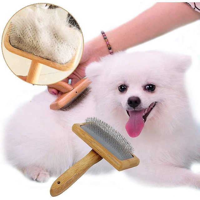 Cepillo para perros, cepillo para pelo de perro, cepillo suave, cepillo de cuidado universal resistente de madera XianweiShao 8390613955890