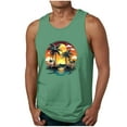thumbnail image 2 of ALLLIST Summer Tank Tops Men Cotton Hawaiian Pullover Green Breathable Underwear for Men Size S-2XL, 2 of 5