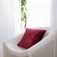 thumbnail image 2 of Deconovo Pack of 2 Crushed Velvet Pillow Covers Christmas Decorations Wine Red Throw Cushion Covers for Car 26 x 26 inch, 2 of 7