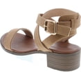 thumbnail image 3 of Top Moda Vision-75 Women's Ankle Wrap Adjustable Buckle Stacked Chunky Heel Sandal, 3 of 7