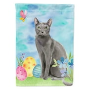 Carolines Treasures CK3136GF Blue Russian Easter Eggs Flag Garden Size Small multicolor