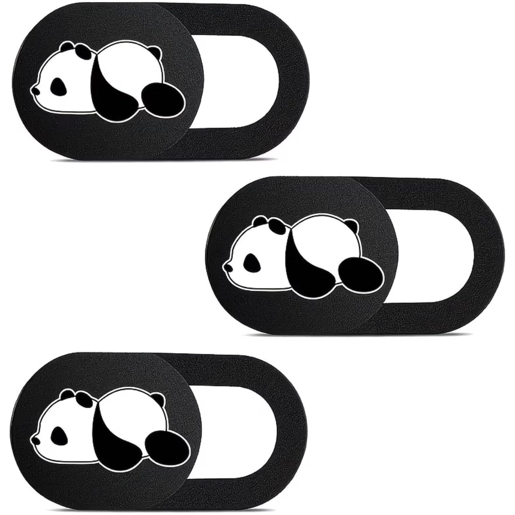 3Pcs Cute Panda Webcam Cover Slide, Ultra Thin Laptop Camera Cover Slider for MacBook, Computer, iPad, Smartphone and PC Privacy Blocker