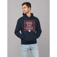 thumbnail image 2 of Never Enough Tartan - Bold Plaid Statement Graphic Men's Hoodie, 2 of 4