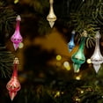 thumbnail image 4 of HONMEET 12pcs Christmas Finial Hanging Ornaments - Shatterproof Colorful Plastic Baubles for Festive Holiday Indoor Decoration, 4 of 8