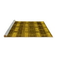 thumbnail image 2 of Ahgly Company Machine Washable Indoor Square Abstract Yellow Modern Area Rugs, 7' Square, 2 of 4