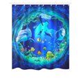 thumbnail image 6 of Print Shower Curtain, Waterproof Printed Polyester Cloth Shower Curtain for Bathroom with Hooks, 6 of 9