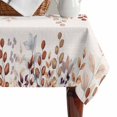 thumbnail image 4 of Orange Eucalyptus Leaves Table Cloth Waterproof Tablecloths, Botanical Fall Rustic Beige Tablecloth Dining Table Cover for Kitchen Party Tabletop Outdoor, Rectangle Tablecloth 60x84 Inch, 4 of 9