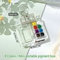 thumbnail image 3 of CCOCC Mini Water Color Paint Travel Set,Watercolors Miniature Pocket Tiny Small Compact Palette Painting Travel Kit with Sketchbook&Acrylic 8 Grid Paint Box, 3 of 7