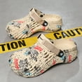 thumbnail image 3 of MGEZCOO Men's EVA Clogs with Graffiti Alien Design – Breathable Garden Shoes with Adjustable Heel Strap, Non-Slip Street Style Sandals, 3 of 8