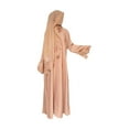 thumbnail image 1 of de poliéster para mujer,Túnica musulmana para mujer con hiyab de poliéster,Vestimenta tradicional de Oriente Medio,Vestido Abaya para mujer,largo y transpirable,para rezar,Vestido de, 1 of 7