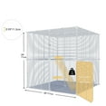 thumbnail image 3 of Dextrus 2-Tier Indoor Cat Cage, DIY Pet Playpen and Metal Kennel for Cats,Small Animals - Ideal for RV Travel and Camping,28"L x 28"W x 28"H,White, 3 of 5