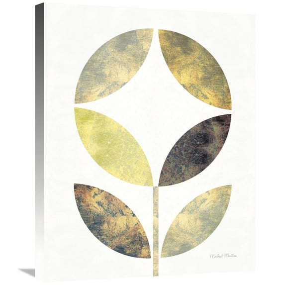 Global Gallery's 'Golden Flower II' By Michael Mullan Stretched Canvas Wall Art