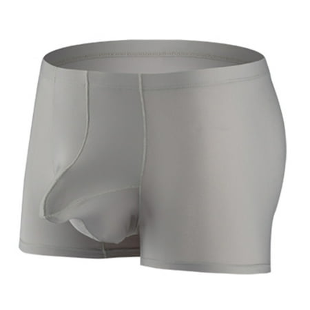 Summer Savings Clearance MIANHT Plus Size Men Casual Solid Thin Ice Silk Sexy And Transparent Boxer Underwear Pants