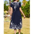 thumbnail image 2 of Zeagoo Floral Casual Dresses Modest Tshirt Dress Aline Midi Dress Floral Boho Sundress with Pockets Cotton Ladies Summer Dress Travel Dress Holiday Dresses, 2 of 6
