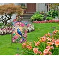 thumbnail image 3 of Stained Glass Hummingbird Garden Flags for Outside Spring Summer House Flag Flowers Large Burlap Yard Flag 28x40 Inch Double Sided Seasonal Outside Decoration, 3 of 10