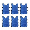 thumbnail image 2 of Yuangui 6pcs Blue Football Vest Kids Breathable Pinnies Scrimmage Vest Football Training Waistcoat Clothes for Child, 2 of 10
