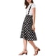 thumbnail image 4 of Faldas de tirantes ajustables de lunares para mujer Inspire Chic XS negras, 4 of 8