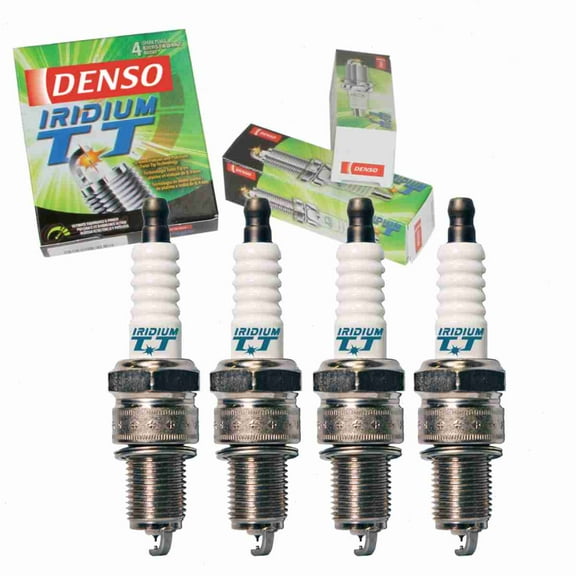 4 pc DENSO Iridium TT Spark Plugs compatible with Dodge Omni 1.6L 1.7L 2.2L L4 1978-1990