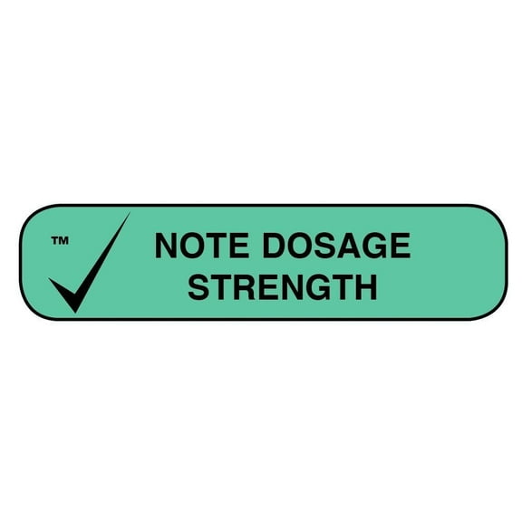 Note Dosage Strength Labels, 1000 Count