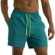 thumbnail image 1 of Pantalones cortos de playa para hombre, pantalones cortos de verano, pantalones de baño de aguas termales, pantalones de un cuarto, pantalones casuales deportivos de doble tamaño (azul lago), 1 of 6