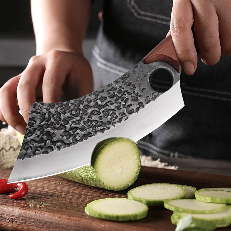1PC/3PCS Stainless Steel Boning Knife with Knife Sheath Wood Handle Cutting Utility Knife Sharp Multipurpose Meat Cleaver Vegetable Chopper Handmade Forged Knife Barbecue Knife for Cooking