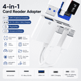 Micro SD Card Reader Adapter for iPhone 17 16 15 14 Pro Max for Apple ...
