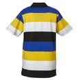 thumbnail image 2 of Sportoli Polo Shirts for Boys Short Sleeve Srtiped Cotton Kids Shirt - Blue/Black/Yellow (4), 2 of 3