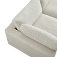 thumbnail image 6 of Rustic Manor Saniyah Cream White Linen Sofa U-Chaise Sectional, 6 of 9