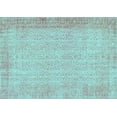 thumbnail image 1 of Ahgly Company Machine Washable Indoor Rectangle Abstract Turquoise Blue Contemporary Area Rugs, 2' x 4', 1 of 4