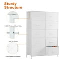 thumbnail image 3 of ZUNMOS 10 Drawer Fabric Dresser for Bedroom, Chest of Drawer Organizer Storage Cabinet for Closet, Entryway, White, 3 of 8
