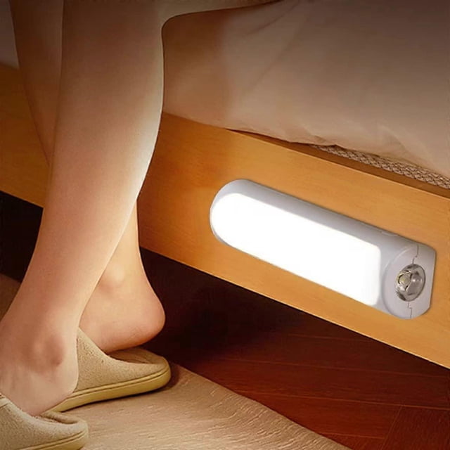 Iluminación recargable para debajo de gabinetes, luz nocturna con batería de 2000 mAh y linterna, luz LED portátil con sensor de movimiento para armarios en casa (paquete de 1)
