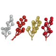 thumbnail image 1 of Coofit Christmas Berry 12-head Glitter Artificial Small Berry Pick Xmas Tree Decor, 1 of 10