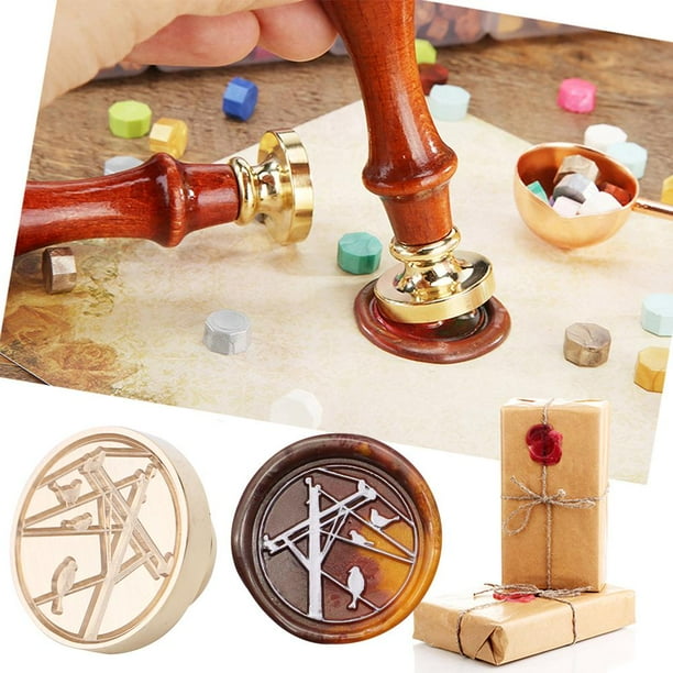 Cuadros Decorativos Animal Retro Wax Seal Stamp Head Fire Paint para invitaciones de boda (DW04)