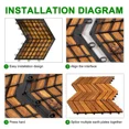 thumbnail image 2 of (Weiyi-EC)-- 10PC 12inch*12inch  High-quality Acacia Wood Modular Flooring, Model 026, Is Easy To Install And Enhances Your Home's Elegance And Comfort. **--（ 54wsl.'）, 2 of 6