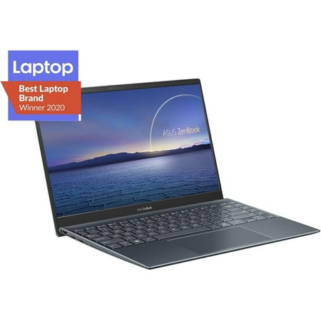 ASUS ZenBook 14 Ultra-Slim Laptop 14" Full HD NanoEdge Display, Intel Core i5-1135G7, 8GB RAM, 512GB PCIe SSD, NumberPad, Thunderbolt 4, Windows 10 Home, AI Noise-cancellation, Pine Grey, UX425EA-EH51