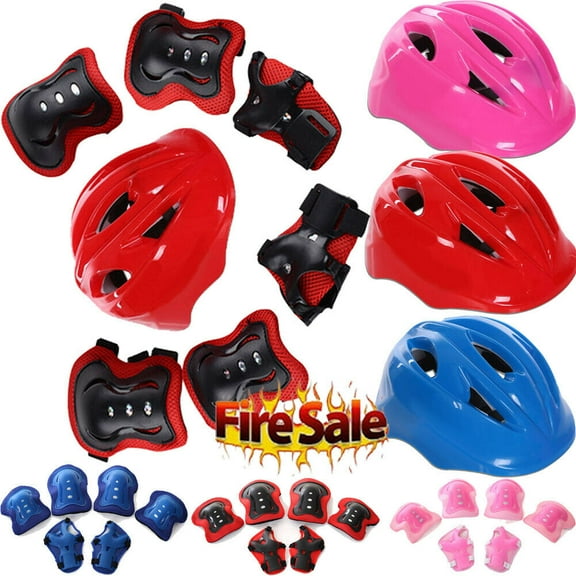SUNSIOM Professional Protection Helmet Elbow Pads Knee Pads Set For Kids Sports New